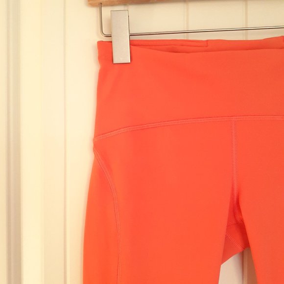 Lululemon Sun Runner Crop *17" Orange Size 6 - Picture 5 of 13